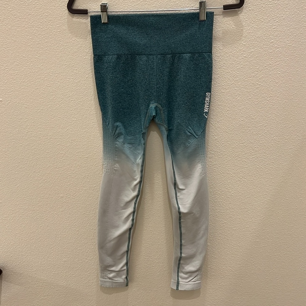 Gymshark Ombré Leggings Deep Tealice Blue Medium